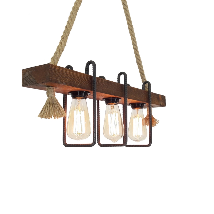 Lampada sospesa KUTUK 3xE27/40W/230V pino