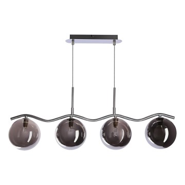 Lampada sospesa LUMOS 4xG9/20W/230V nero affumicato