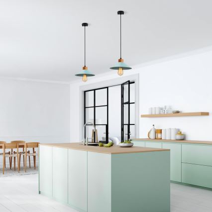 Lampada sospesa MANAVGAT 1xE27/40W/230V blu/marrone