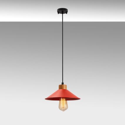 Lampada sospesa MANAVGAT 1xE27/40W/230V rossa/marrone
