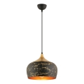 Lampada sospesa MONZA 1xE27/40W/230V, diametro 30 cm, nera/bronzo