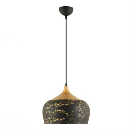 Lampada sospesa MONZA 1xE27/40W/230V, diametro 30 cm, nera/bronzo