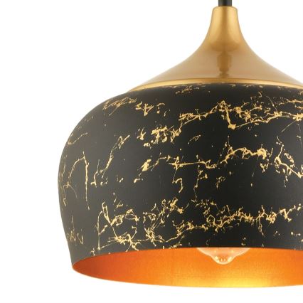 Lampada sospesa MONZA 1xE27/40W/230V, diametro 30 cm, nera/bronzo