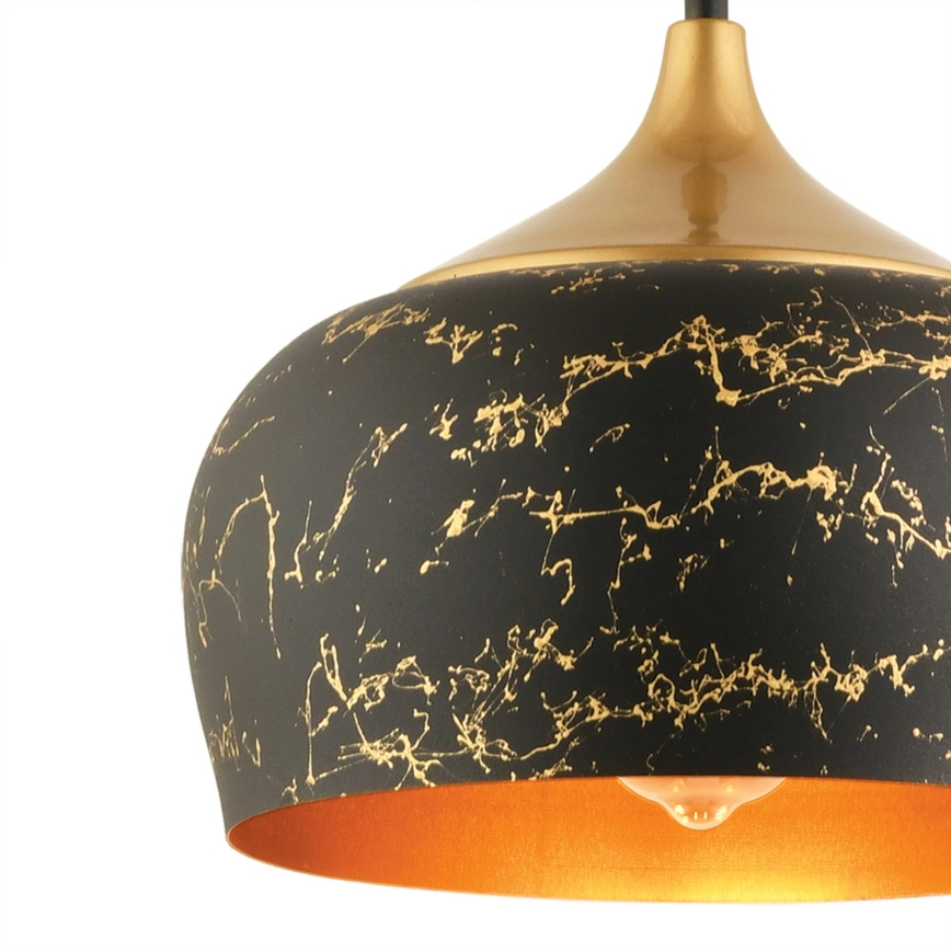 Lampada sospesa MONZA 1xE27/40W/230V, diametro 30 cm, nera/bronzo