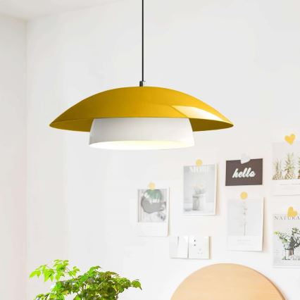 Lampada sospesa MOONLIGH 1xE27/40W/230V gialla