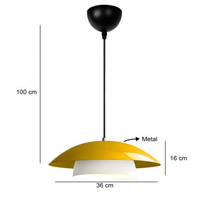 Lampada sospesa MOONLIGH 1xE27/40W/230V gialla