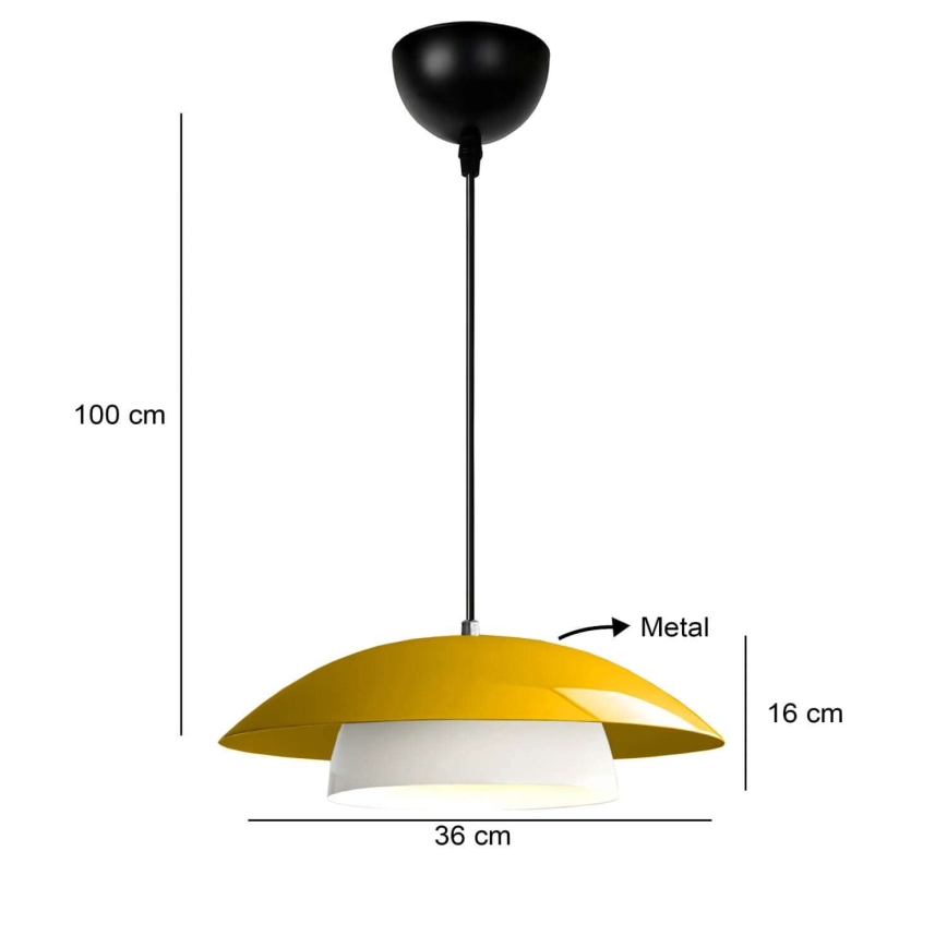 Lampada sospesa MOONLIGH 1xE27/40W/230V gialla