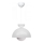 Lampada sospesa SALVA 1xE27/15W/230V bianca