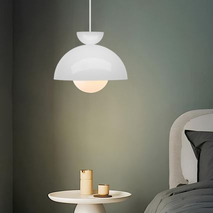 Lampada sospesa SALVA 1xE27/15W/230V bianca
