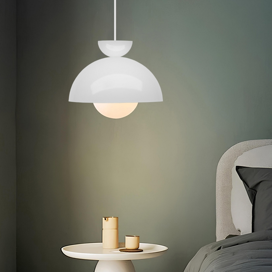 Lampada sospesa SALVA 1xE27/15W/230V bianca