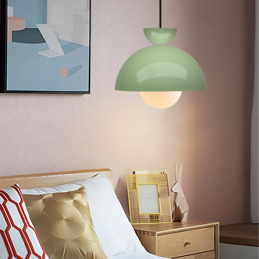 Lampada sospesa SALVA 1xE27/15W/230V verde