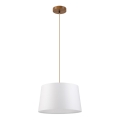Lampada sospesa su cavo AIDA 1xE27/60W/230V Ø 35 cm rovere/marrone/bianco