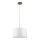 Lampada sospesa su cavo AIDA 1xE27/60W/230V Ø 35 cm rovere/marrone/bianco