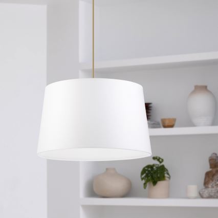 Lampada sospesa su cavo AIDA 1xE27/60W/230V Ø 35 cm rovere/marrone/bianco