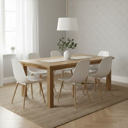 Lampada sospesa su cavo AIDA 1xE27/60W/230V Ø 35 cm rovere/marrone/bianco