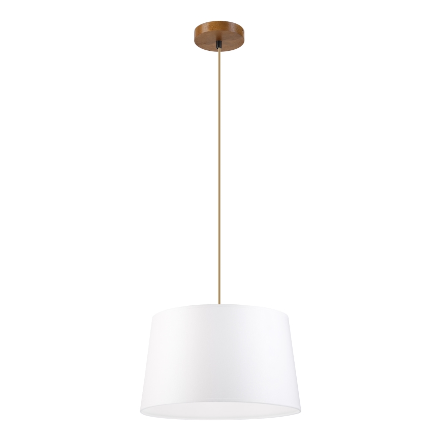 Lampada sospesa su cavo AIDA 1xE27/60W/230V Ø 35 cm rovere/marrone/bianco