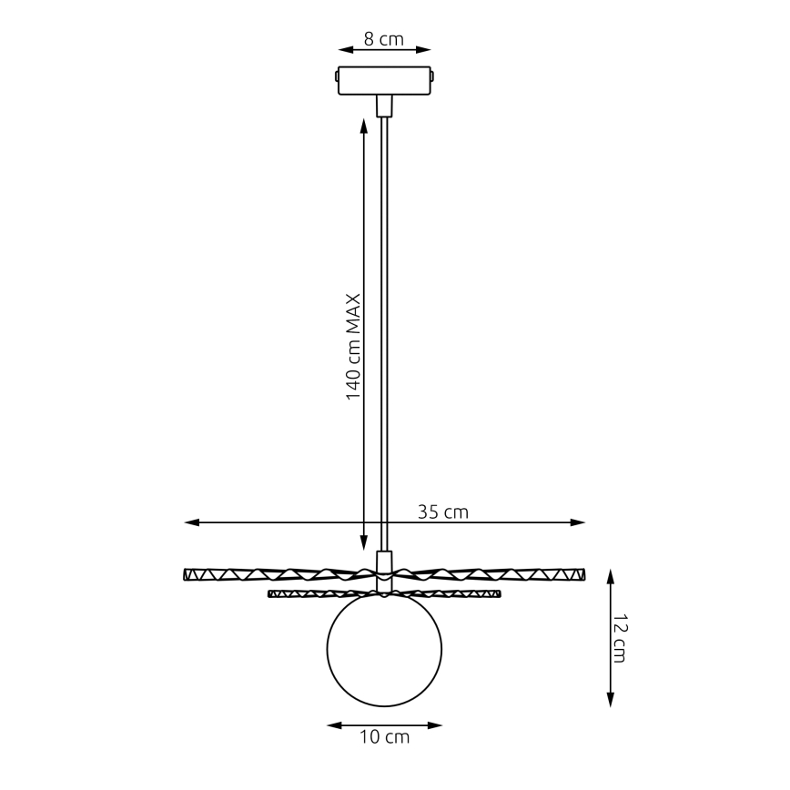 Lampada sospesa su cavo UMBRA 1xG9/8W/230V nero/bianco