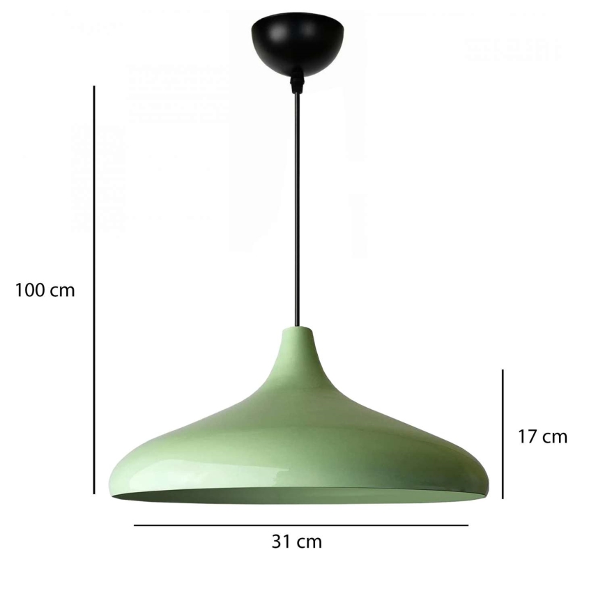 Lampada sospesa VULCANO 1xE27/40W/230V verde