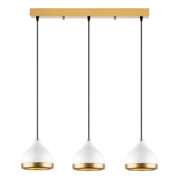 Lampada sospesa YILDO 3xE27/40W/230V bianco/oro