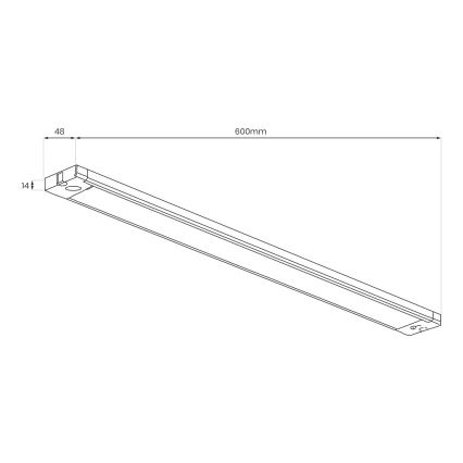 Lampada sottopensile LED/18W/230V 2700/3000/4000/5000/5700K 60 cm nera