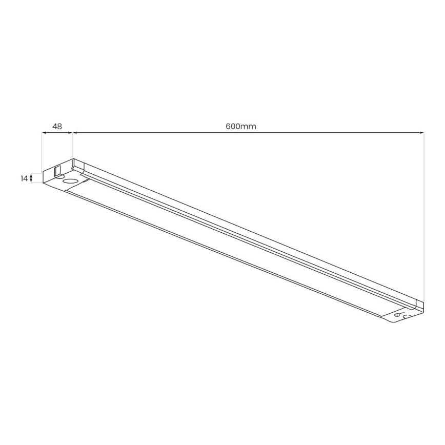 Lampada sottopensile LED/18W/230V 2700/3000/4000/5000/5700K 60 cm nera