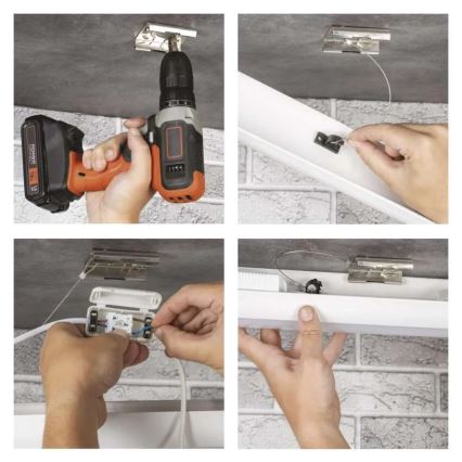 Lampada sottopensile LED/60W/230V 4000K 150 cm