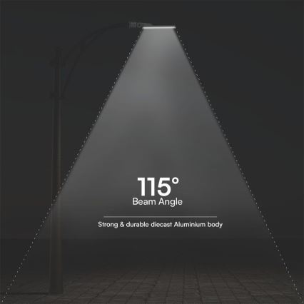 Lampada stradale LED con sensore crepuscolare SAMSUNG CHIP LED/100W/230V 4000K IP65 grigio