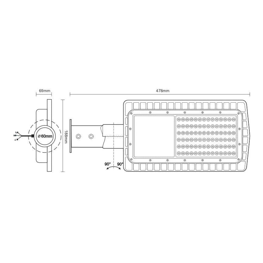 Lampada stradale LED LED/30W/230V 5000K IP65