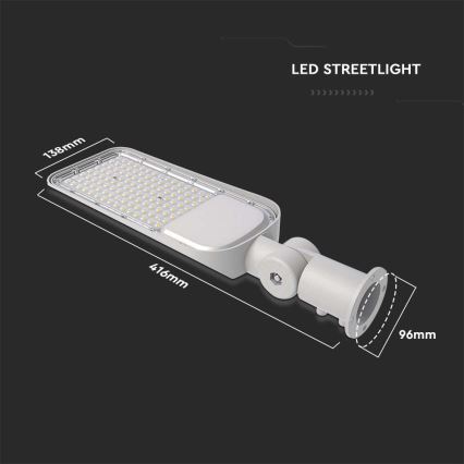Lampada stradale LED SAMSUNG CHIP LED/50W/230V 4000K IP65 grigio