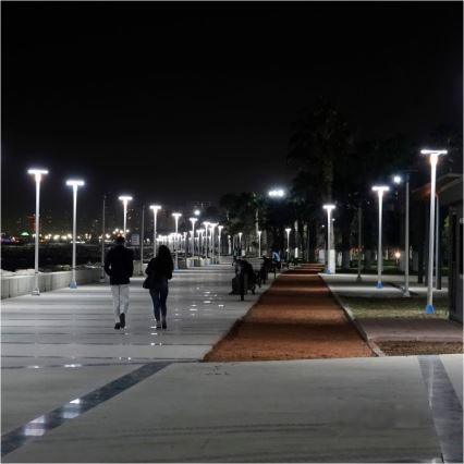 Lampada stradale solare a LED con sensore LUVIA LED/15W/3,2V 4000K IP54 5400 mAh + telecomando