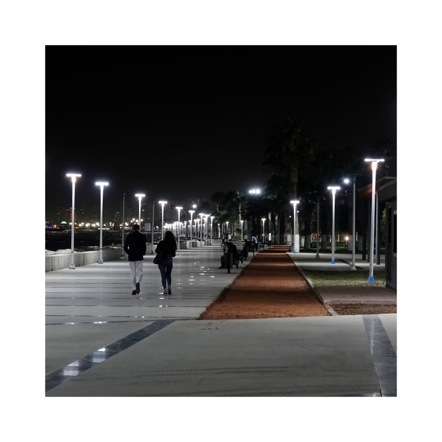 Lampada stradale solare a LED con sensore LUVIA LED/15W/3,2V 6500K IP54 5400 mAh + telecomando