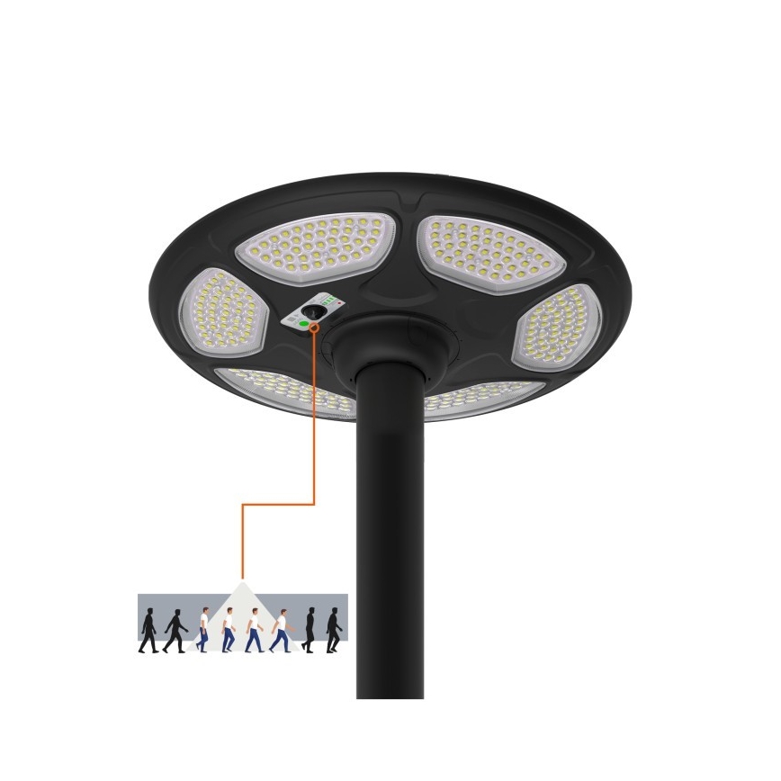 Lampada stradale solare a LED con sensore SOLSUMI LED/25W/3,2V IP54 25000 mAh + telecomando