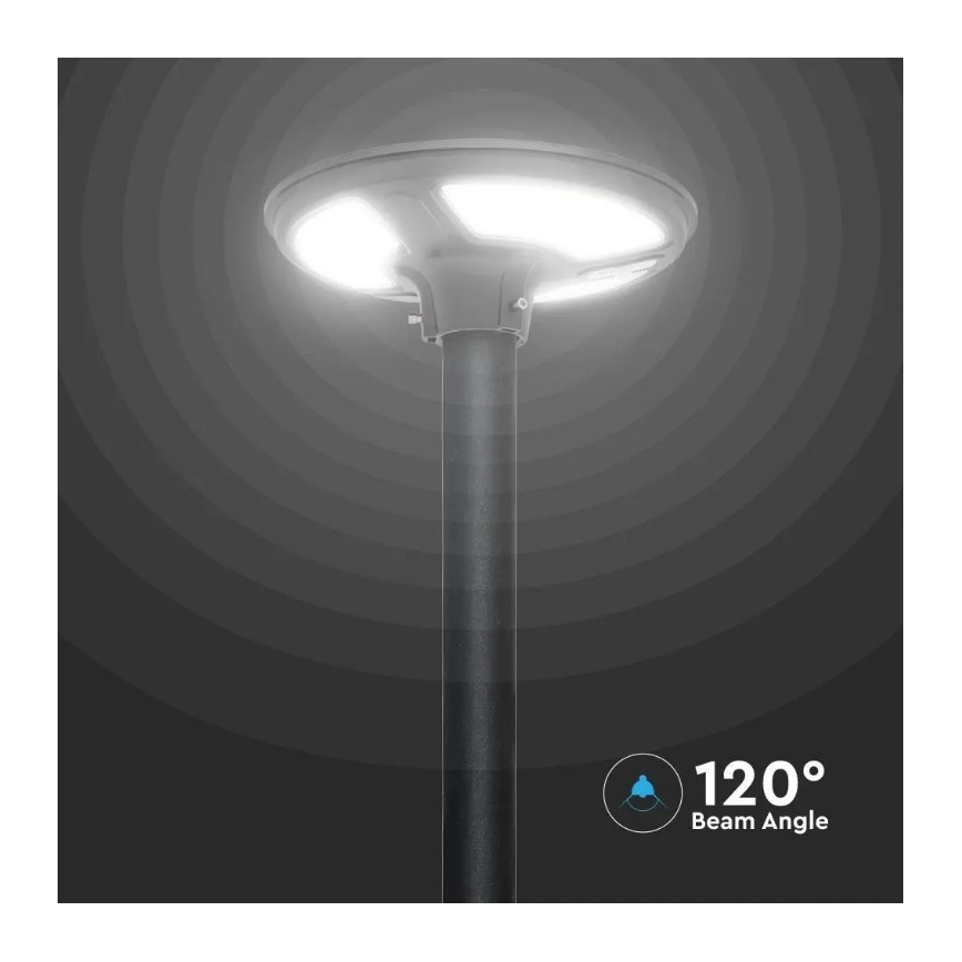 Lampada stradale solare LED con sensore LED/10W/3,2V 6500K IP65 25000 mAh + telecomando