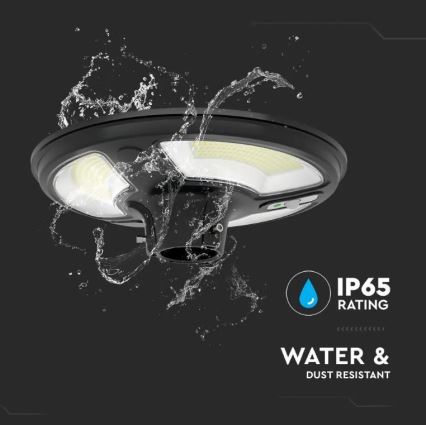 Lampada stradale solare LED con sensore LED/10W/3,2V 6500K IP65 25000 mAh + telecomando