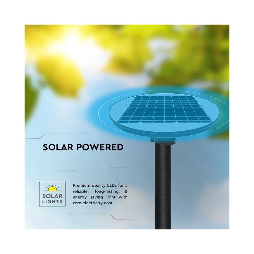 Lampada stradale solare LED con sensore LED/10W/3,2V IP65 4000K 15000 mAh + telecomando