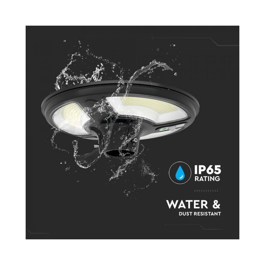 Lampada stradale solare LED con sensore LED/10W/3,2V IP65 4000K 15000 mAh + telecomando