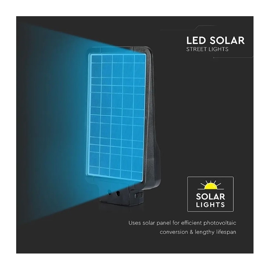Lampada stradale solare LED con sensore LED/15W/7,4V 4000K IP65 10800 mAh