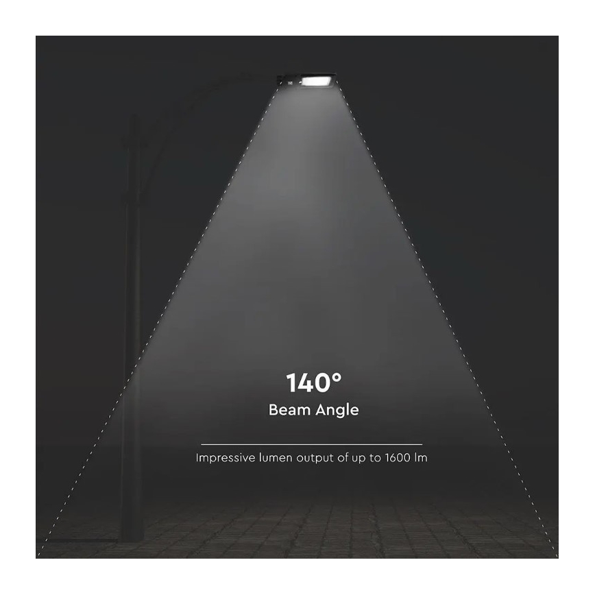 Lampada stradale solare LED con sensore LED/15W/7,4V 4000K IP65 10800 mAh