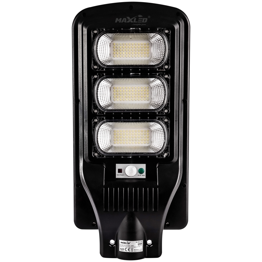 LED Lampione solare dimmerabile con sensore LED/180W/6V 6500K IP65 nero + telecomando