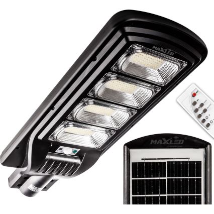 LED Lampione solare dimmerabile con sensore LED/240W/6V 6500K IP65 nero + telecomando