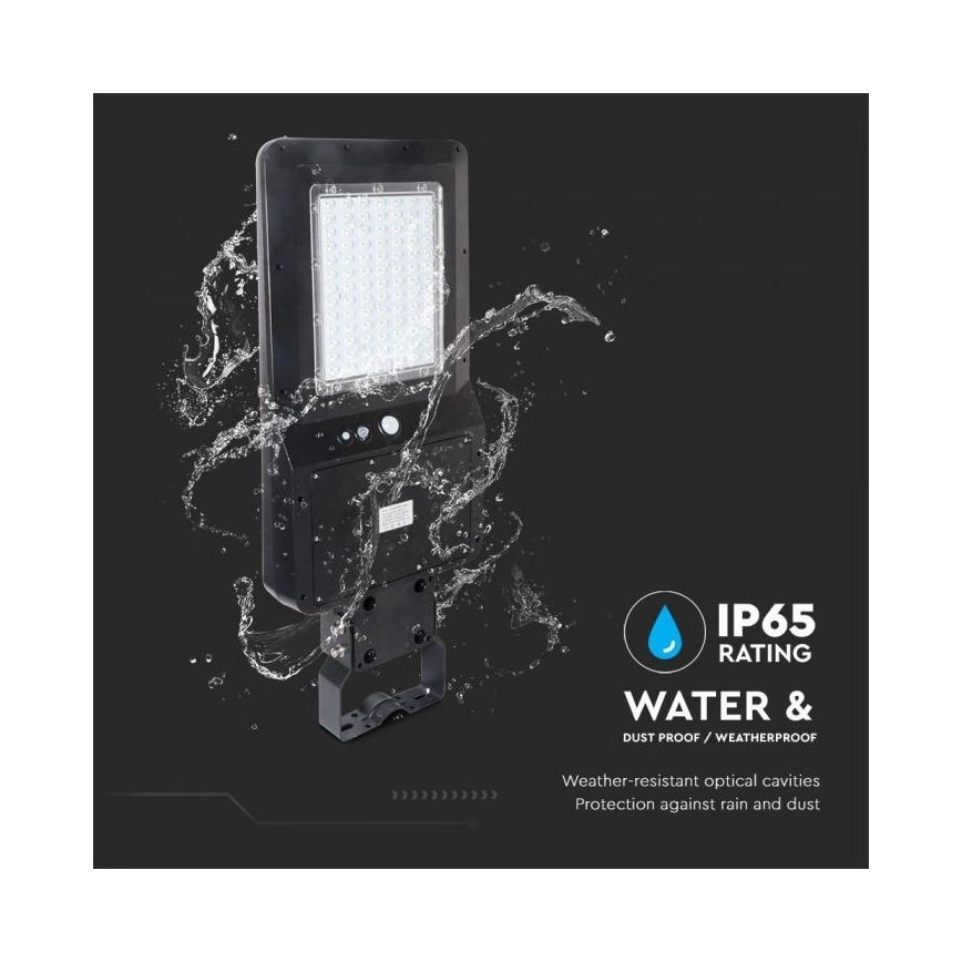 Lampada stradale solare LED con sensore LED/40W/9,6V IP65 4000K + telecomando