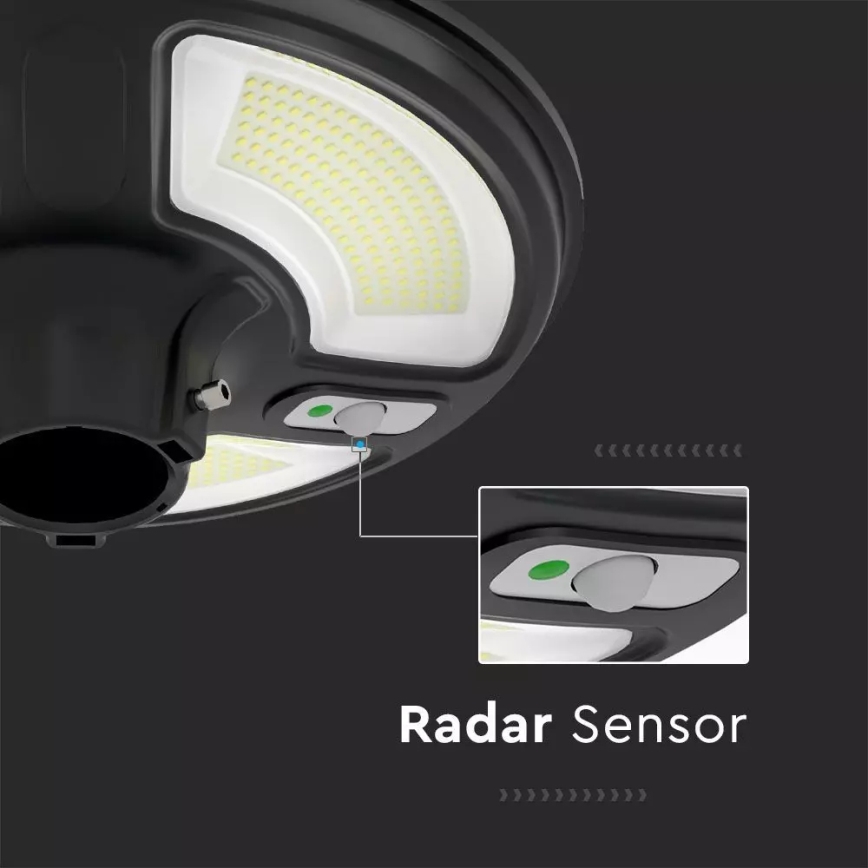 Lampada stradale solare LED con sensore LED/7,5W/3,2V IP65 4000K 15000 mAh + telecomando