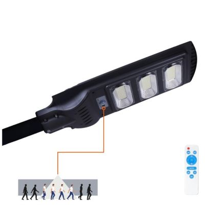 LED Lampione solare dimmerabile con sensore di movimento e crepuscolare URBI LED/8W/3,2V 6500K IP54 10000 mAh + telecomando