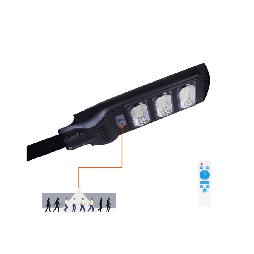 LED Lampione solare dimmerabile con sensore di movimento e crepuscolare URBI LED/8W/3,2V 6500K IP54 10000 mAh + telecomando