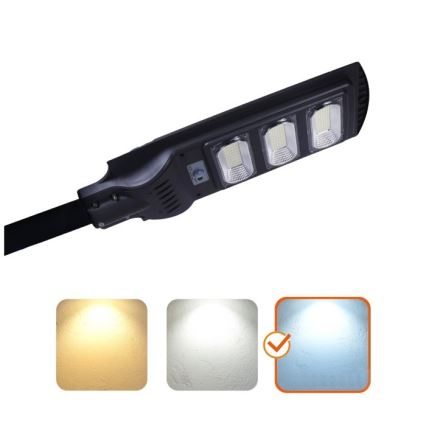 LED Lampione solare dimmerabile con sensore di movimento e crepuscolare URBI LED/8W/3,2V 6500K IP54 10000 mAh + telecomando