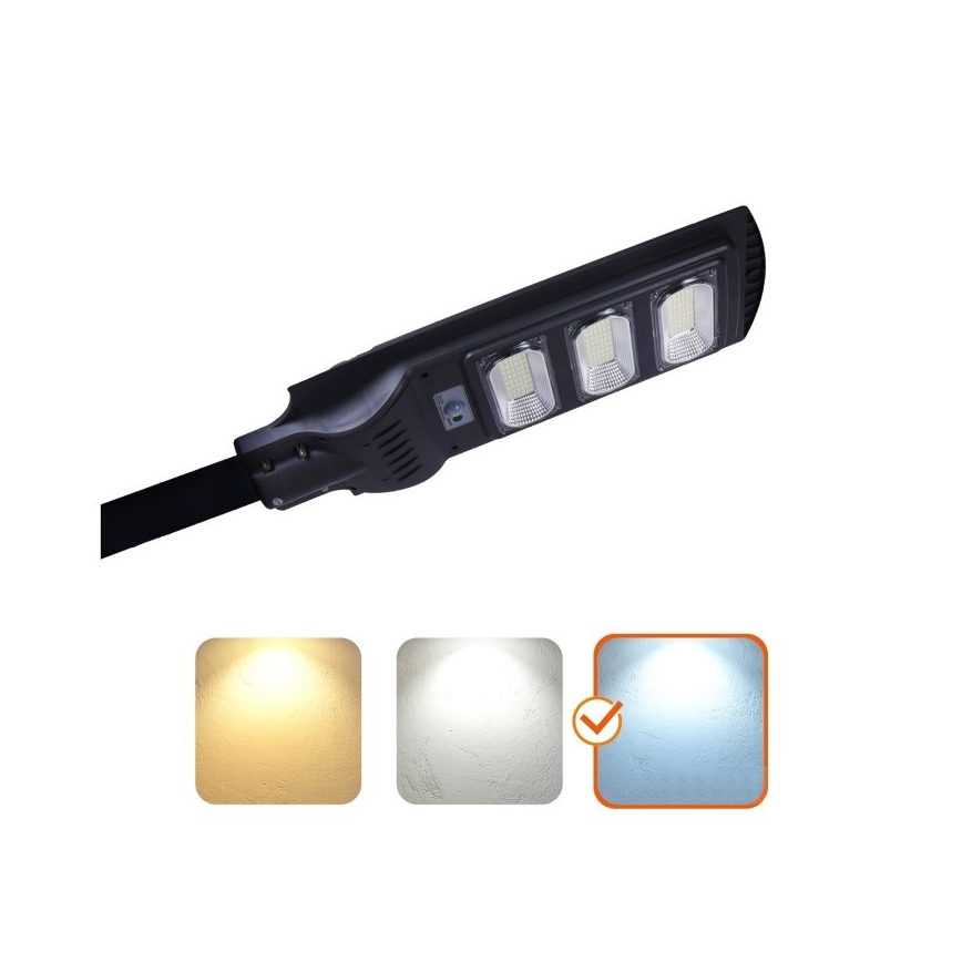 LED Lampione solare dimmerabile con sensore di movimento e crepuscolare URBI LED/8W/3,2V 6500K IP54 10000 mAh + telecomando