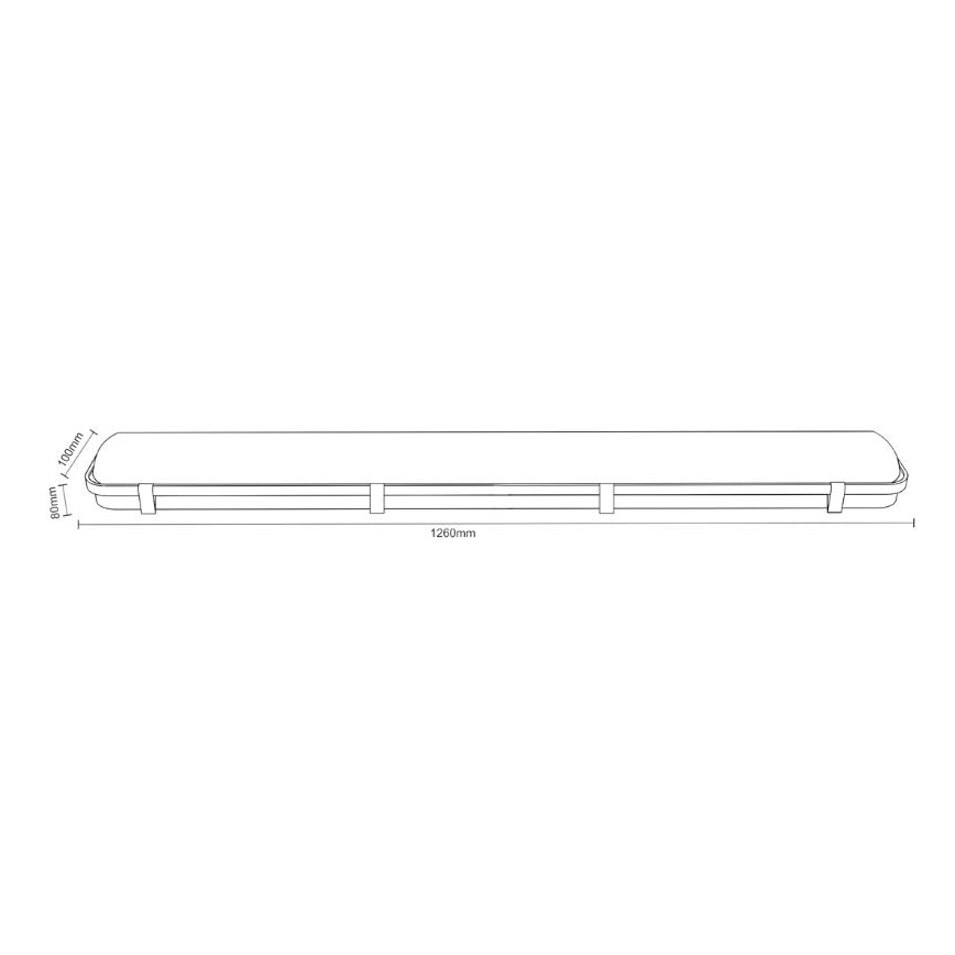 Lampada tecnica fluorescente T8 2xG13/18W/230V IP65 126 cm