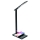 Lampada touch LED dimmerabile con ricarica wireless JOY LED/6W/230V+USB nera