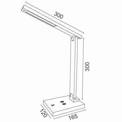 Lampada touch LED dimmerabile con ricarica wireless LISA LED/5W/230V + USB