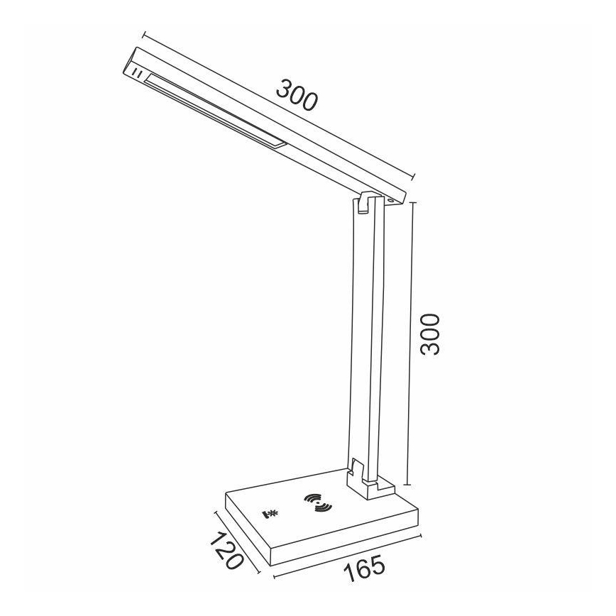 Lampada touch LED dimmerabile con ricarica wireless LISA LED/5W/230V + USB